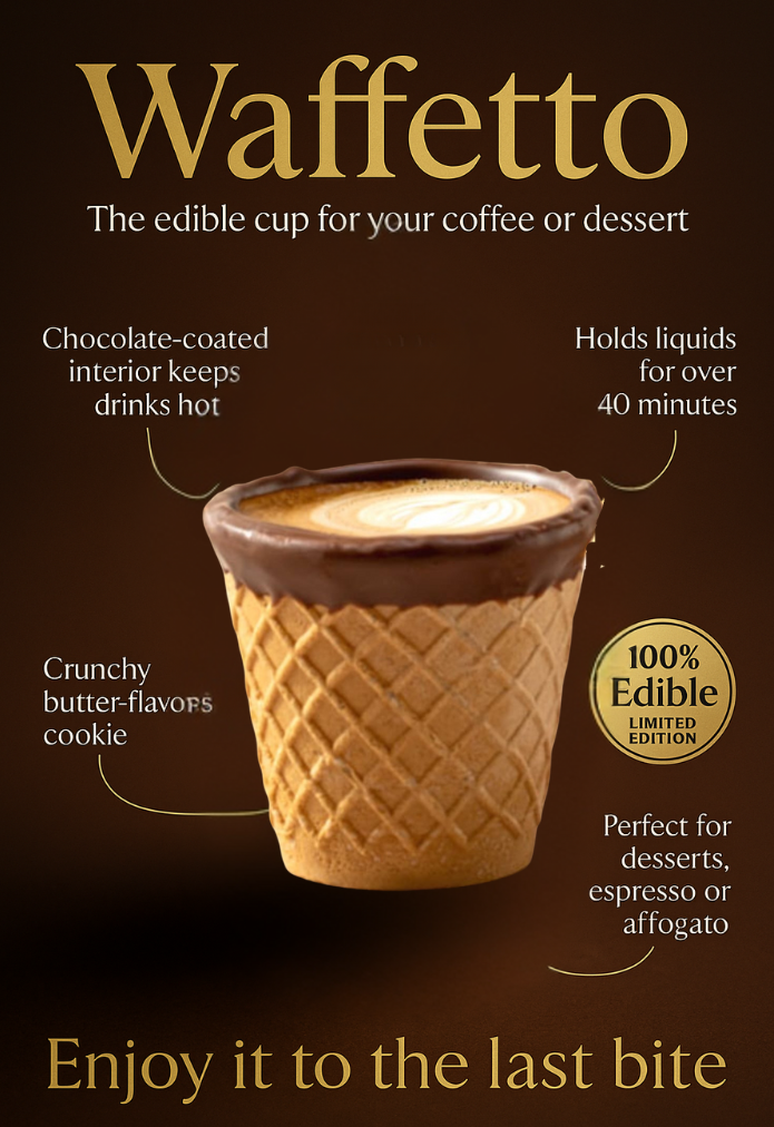 Edible coffee cup